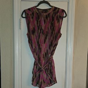 Liz Claiborne Sleeveless Top with Tie Waist
